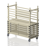 Wózek Basenowy Na Makarony Z Półką Zamykaną 2