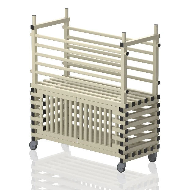 Wózek Basenowy Na Makarony Z Półką Zamykaną 2