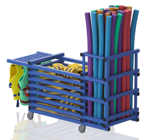 Wózek Basenowy Na Sprzęt I Makarony Z Wieszakiem 3