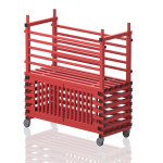 Wózek Basenowy Na Makarony Z Półką Zamykaną 3