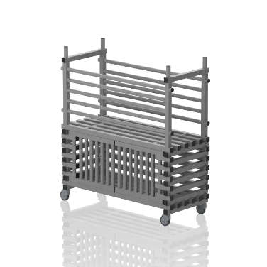 Wózek Basenowy Na Makarony Z Półką Zamykaną 8