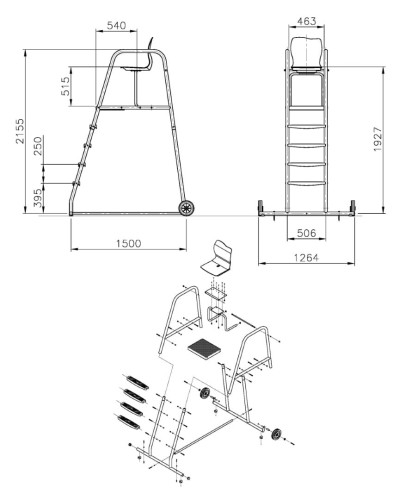 Krzesło Stanowisko Ratownika Na Kółkach 3