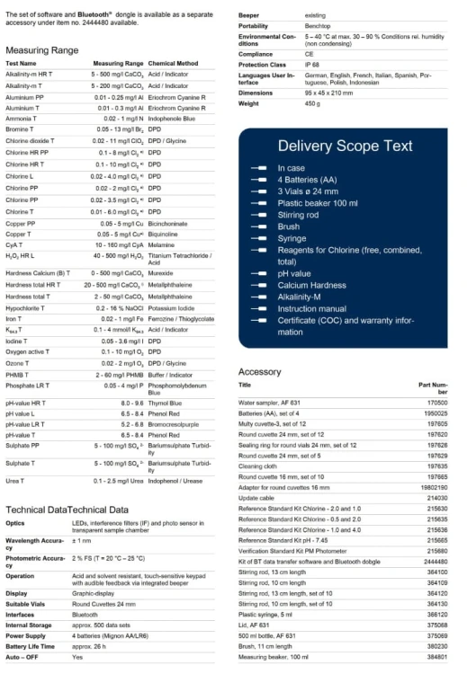 Fotometr Fotolizer Pm600 Pm620 Pm630 3