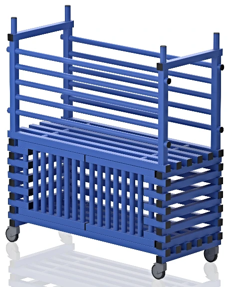 Wózek Basenowy Na Makarony Z Półką Zamykaną 4