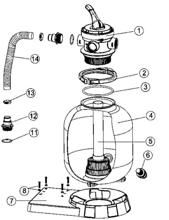 Filtr Basenowy Saturn Mini Części Zamienne 1