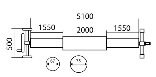Rolka Zwijająca Do Folii Solarycznej Stalowa Tebas Steel 8