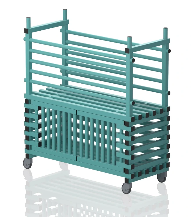 Wózek Basenowy Na Makarony Z Półką Zamykaną 6