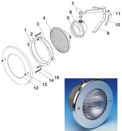 Lampa Basenowa Brąz Części Zamienne 1