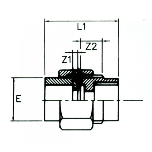 Śrubunek Dwuzłączka Pvc - Mosiądz/Brąz Kw/Gw 2