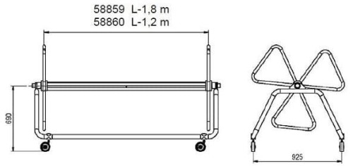 Bęben Zwijarka Do Basenowych Lin Torowych Z Wózkiem 3