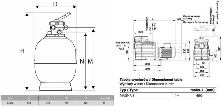 Filtr Do Basenu Z Pompą - Zestaw Syrius Top 2 13