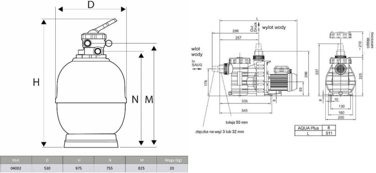 Filtr Do Basenu Z Pompą - Zestaw Syrius Top 2 18