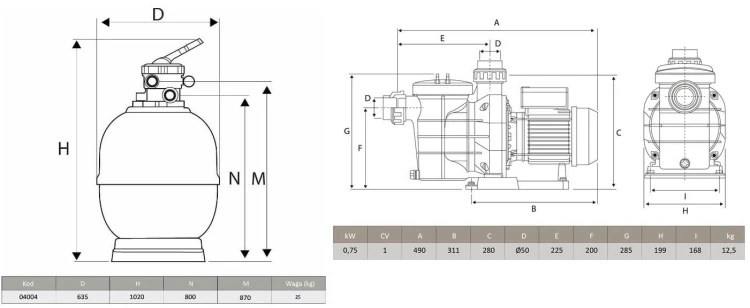 Filtr Do Basenu Z Pompą - Zestaw Syrius Top 2 23