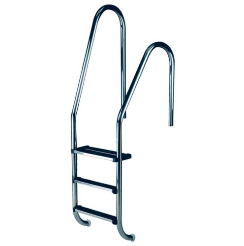 Drabinka Basenowa Standard Public Asymetryczna Stal 316 Stopnie Antypoślizgowe 3