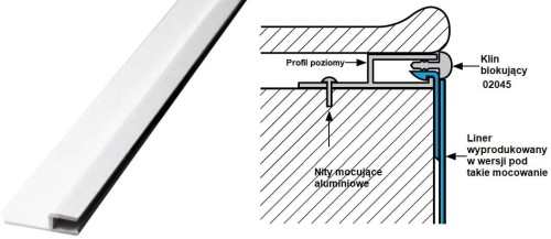 Profil Listwa Montażowa Do Wkładu Linera - Poziomy 2