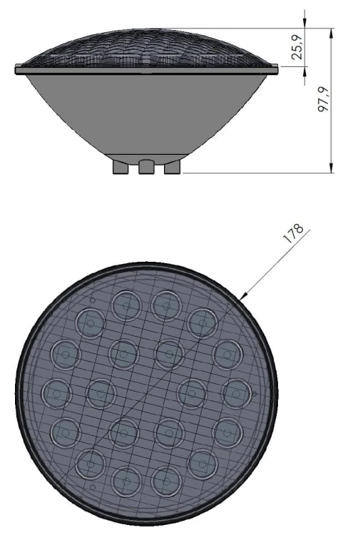 Żarówki Led Tebas Do Lamp Basenowych Biel/Rgb 3