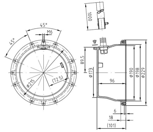 Nisza Puszka Do Basenowych Lamp Z Brązu 1