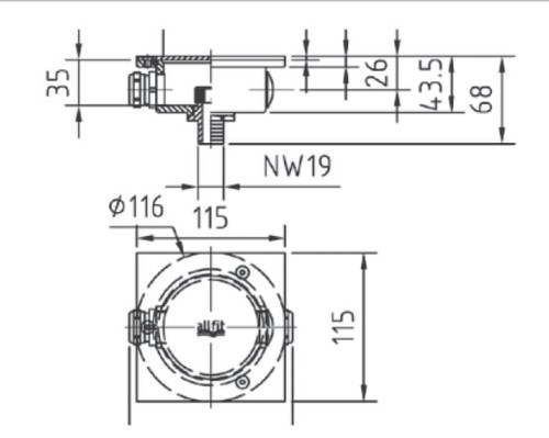 Puszka Połączeń Elektrycznych Z Brązu Do Lamp Basenowych 2