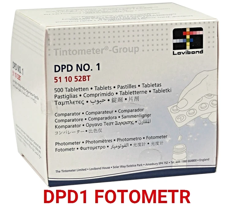 Tabletki Dpd1 Lovibond Chlor Wolny Fotometr 2
