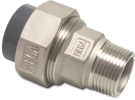 Śrubunek Dwuzłączka Pvc - Stal Nierdzewna Kw/Gz 1