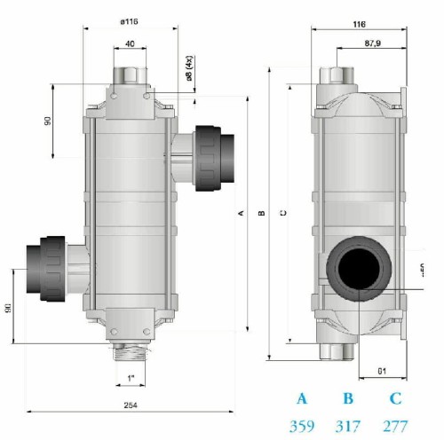 Wymiennik Ciepła Obudowa Z Tworzywa 40kw 75kw 1
