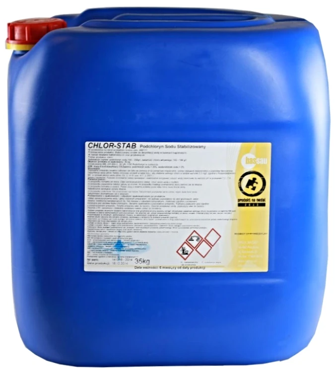 Chlor W Płynie Do Basenu Podchloryn Sodu Stabilizowany 25kg 35kg Adr 1