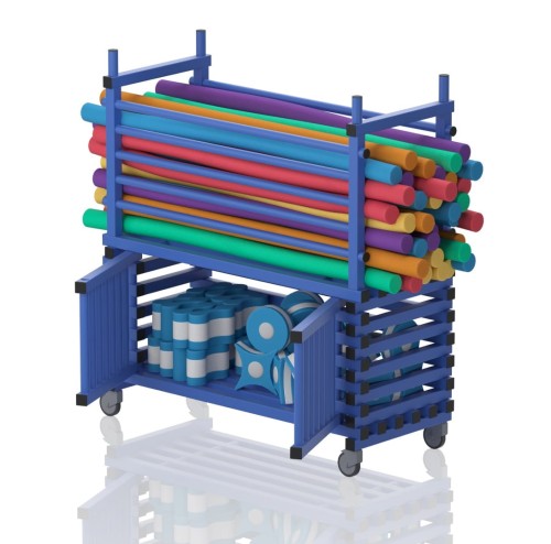 Wózek Basenowy Na Makarony Z Półką Zamykaną 9