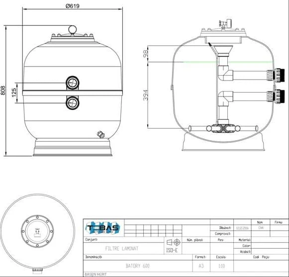 Filtr Piaskowy Do Basenu - Batory 8