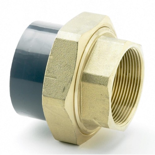 Śrubunek Dwuzłączka Pvc - Mosiądz/Brąz Kw/Gw 1