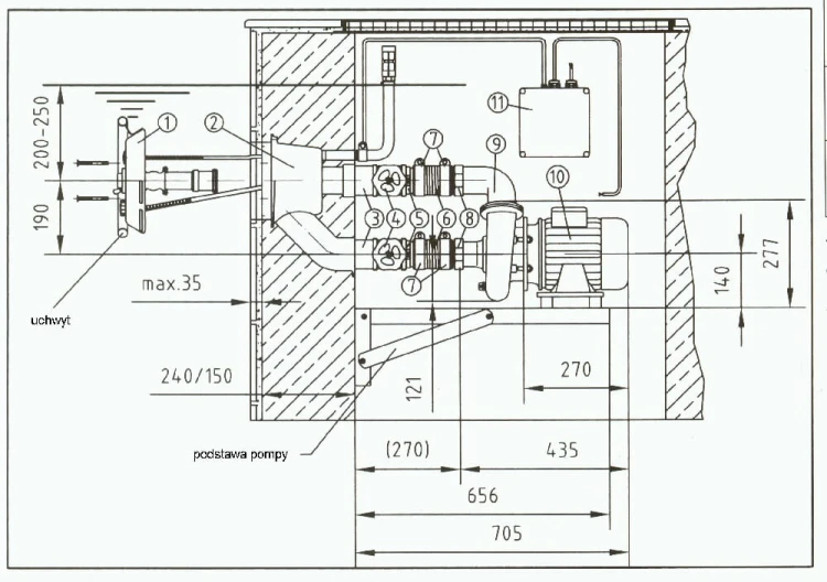 Masaż Z Brązu Tajfun Duo - Komplet 63m3/H 7