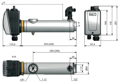 Podgrzewacz Wody Do Basenu Elektryczny Stalowy 3