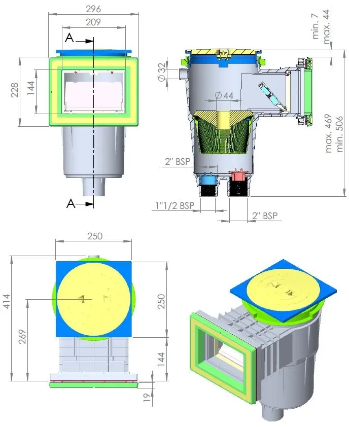 SKIMMER EURO PREMIUM WYMIARY