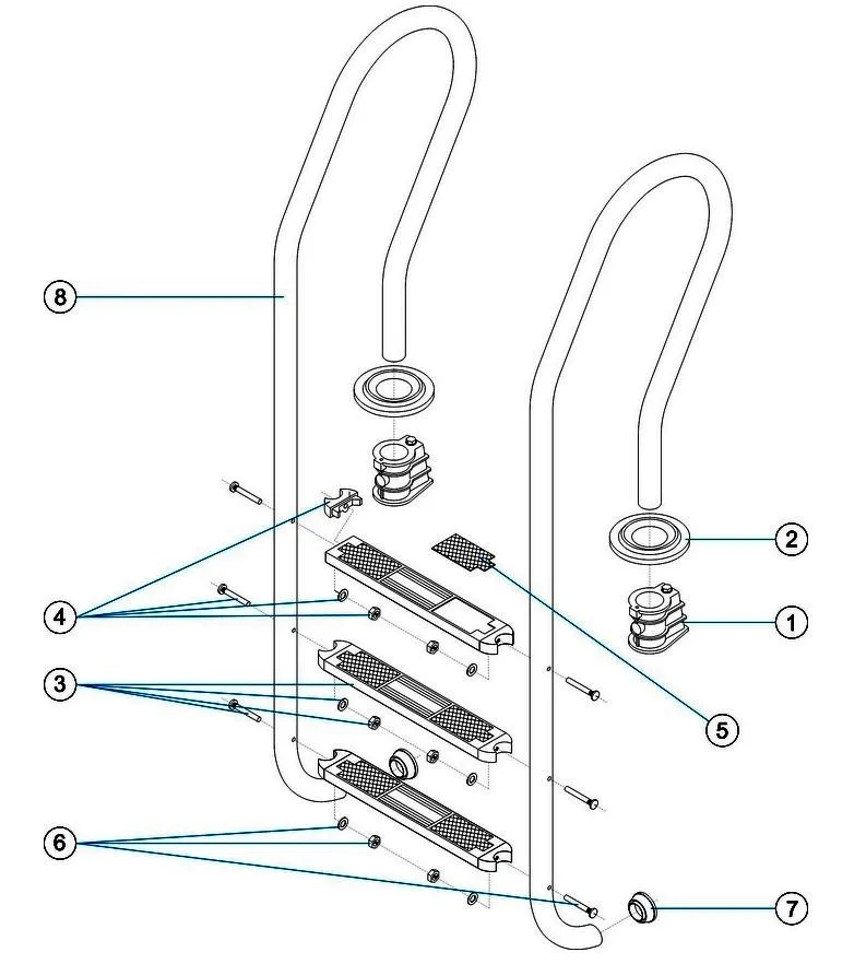 drabinka basenowa astralpool schemat.webp