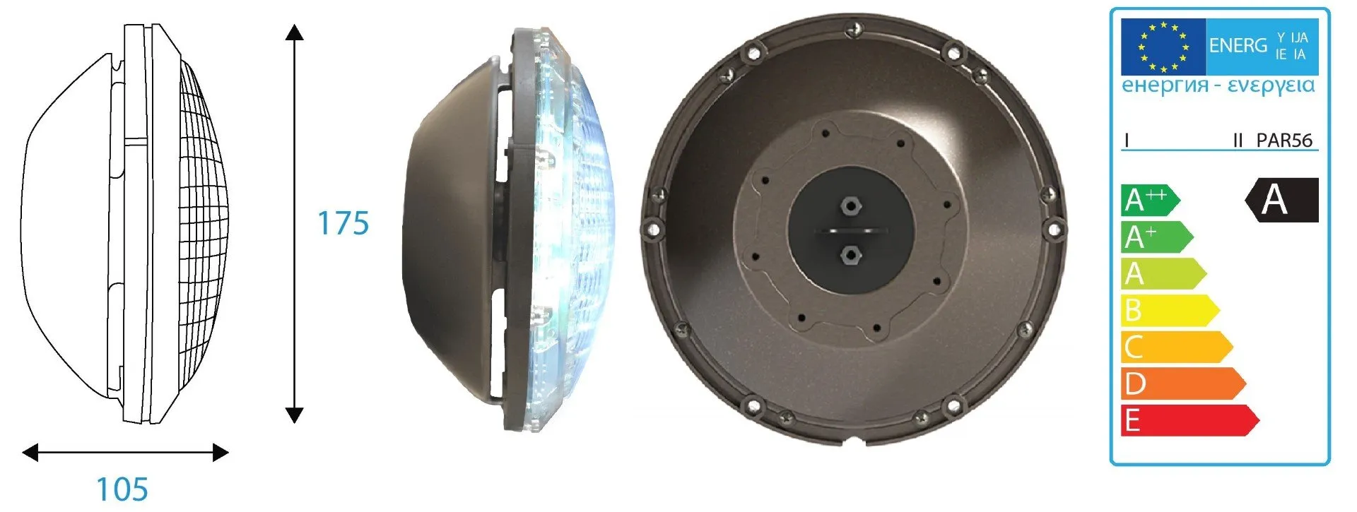 zarowka basenowa led diamond plus wymiary