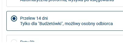 platnosc 14 dni budzetowka