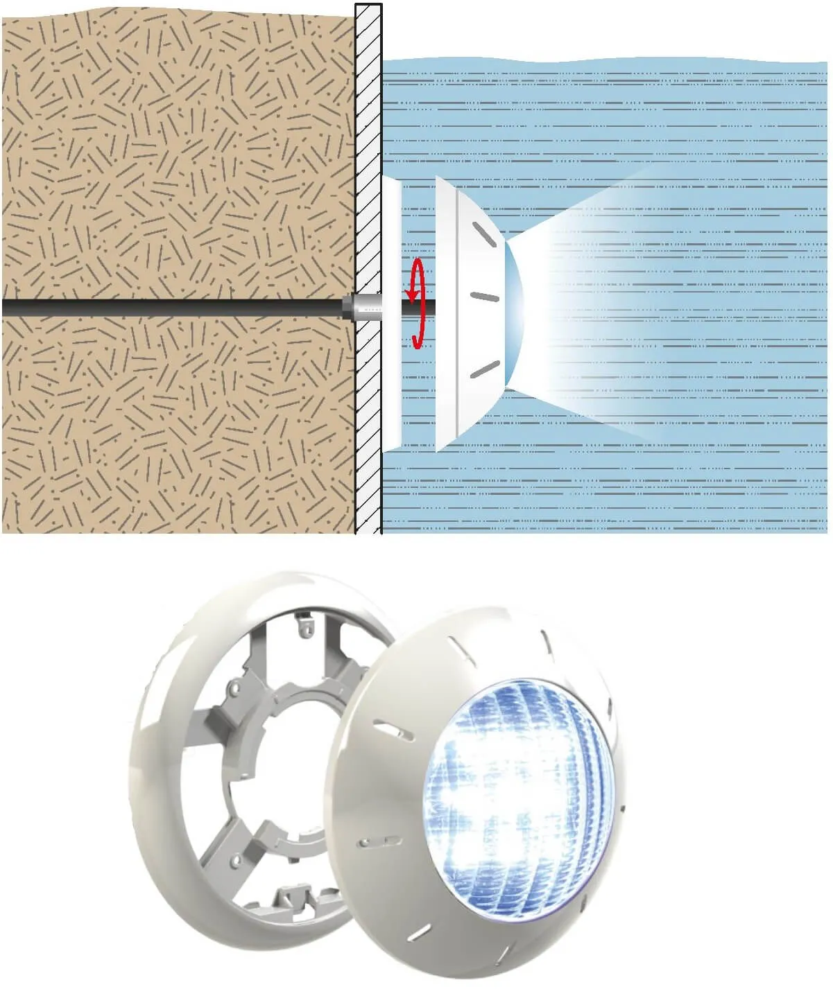 Lampa Basenowa Led Stella Bezniszowa Montaż