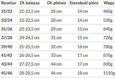 Płetwy Treningowe Krótkie Aquaspeed Wymiary