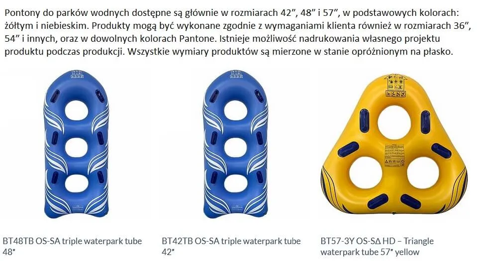 Pontony Na Basen Trzyosobowe