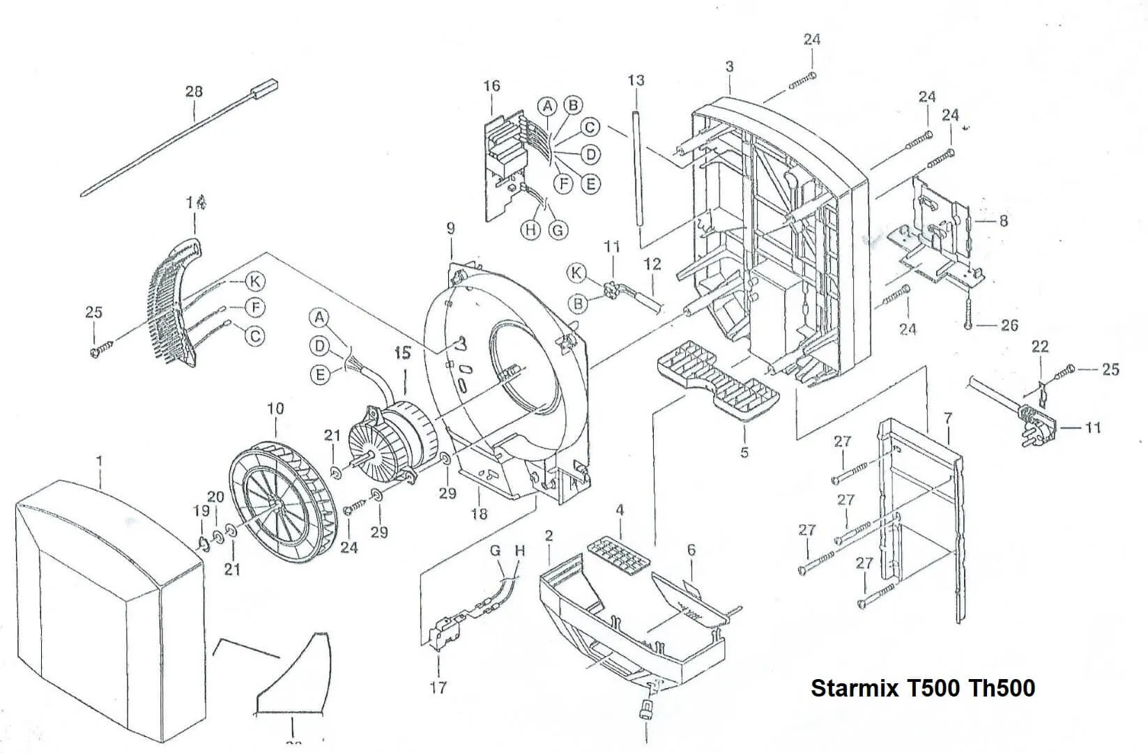 Starmix T500 Th500 czesci