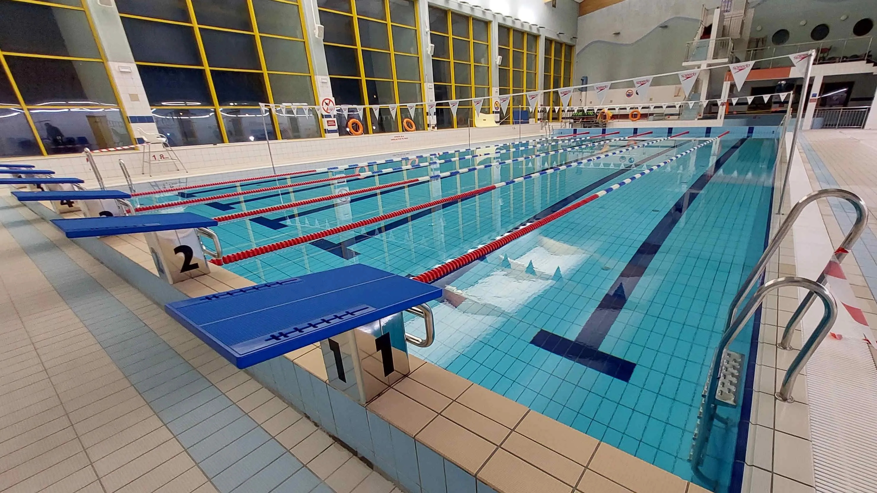Słupek Basenowy Startowy Niski TORINO Z Belką Do Nogi Zakrocznej